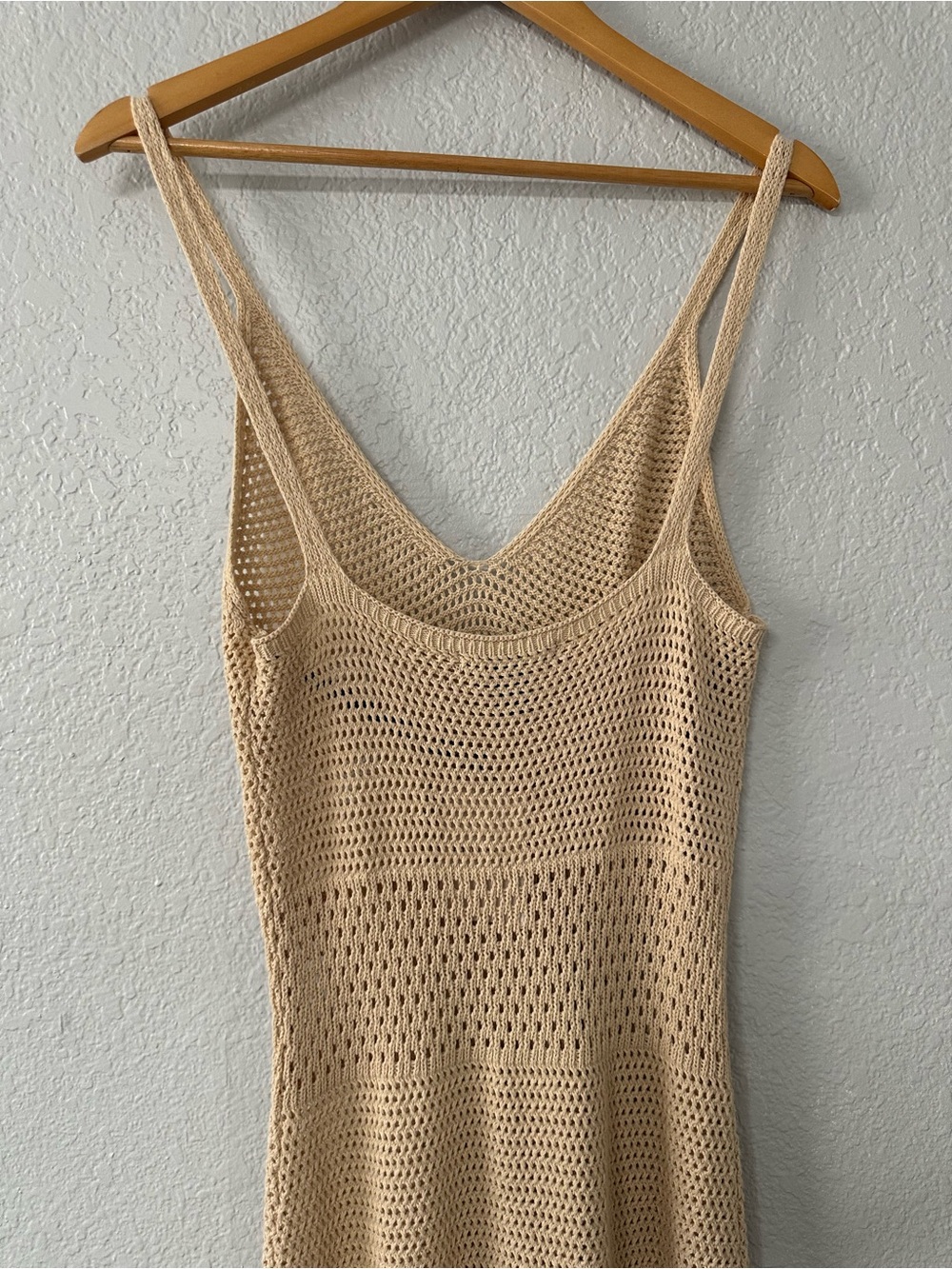 Forever 21 Crochet Midi Dress Sz S Knit Tank Beach Cover Up Summer Festival NWT - Picture 4 of 8